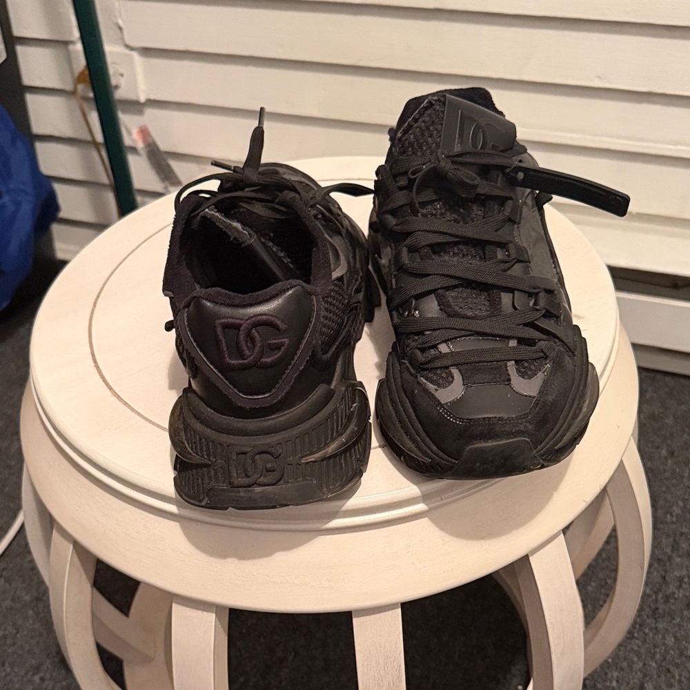 Dolce & Gabbana Black Monogram Sneakers